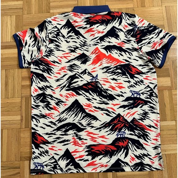 New Greyson Peace Maker Golf Polo Shirt Mens XL Jungle Theme Print Performance - Picture 8 of 9